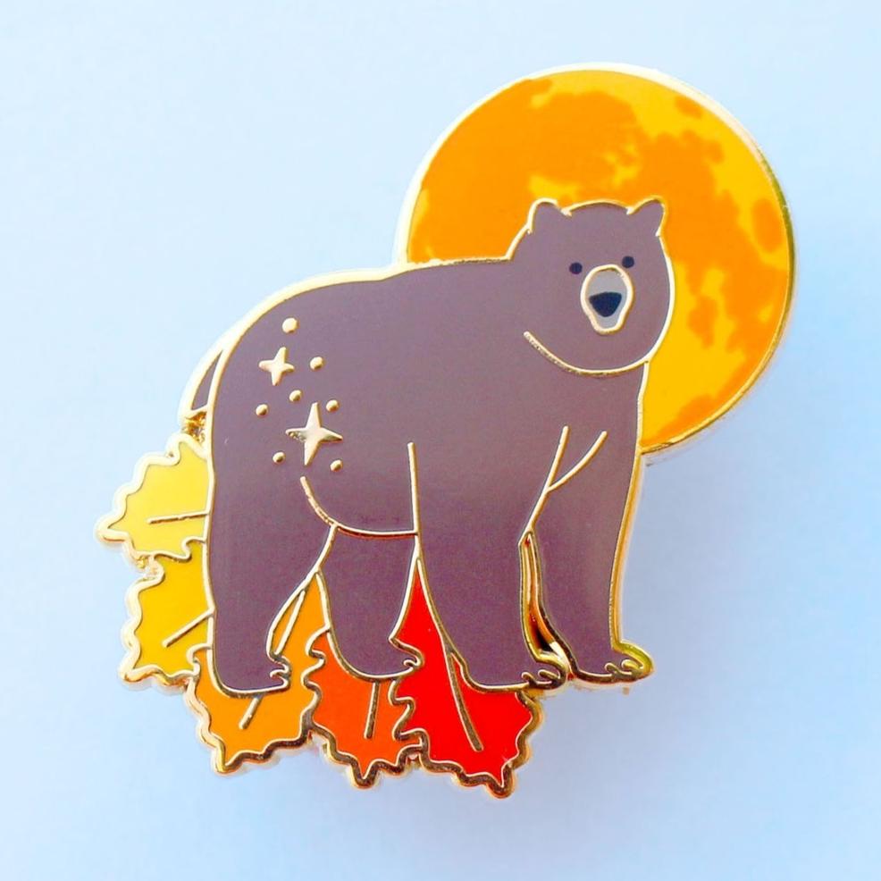 Harvest Moon Bear Enamel Pin