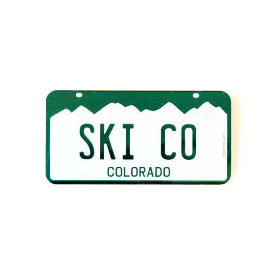 Ski CO Colorado License Plate Sticker