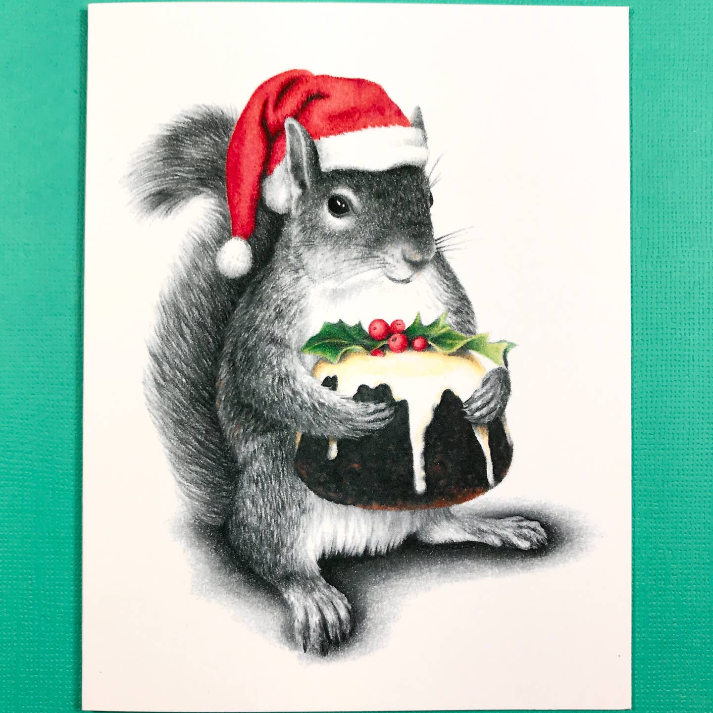 Santa Squirrel Card