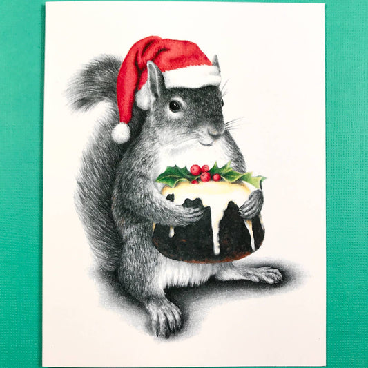 Santa Squirrel Card