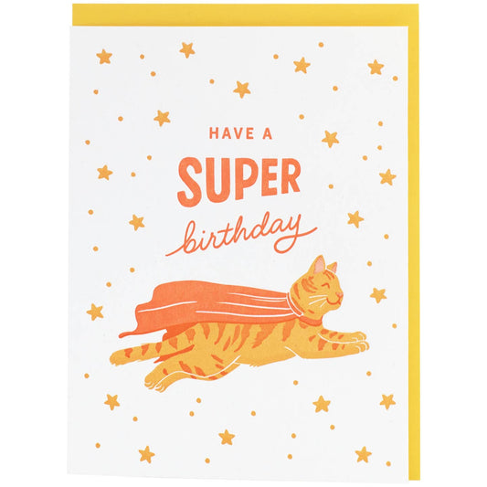 Super Cat Cape Birthday Card