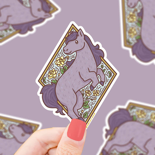 Floral Horse Vinyl Sticker