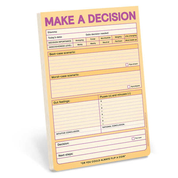 Make A Decision Notepad