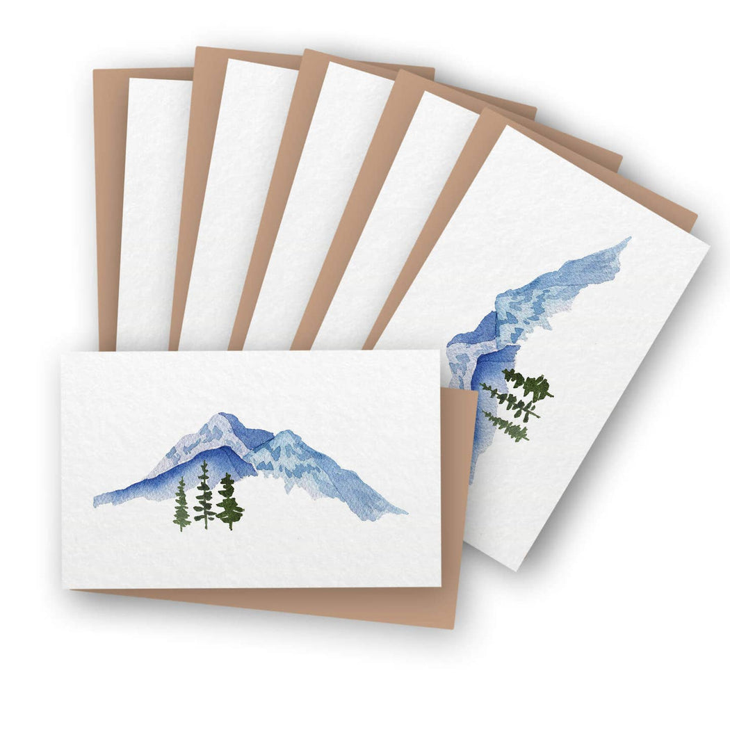 Mountain Landscape Mini Blank Cards