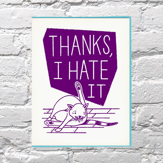 Thanks I Hate It Cat Butt Card