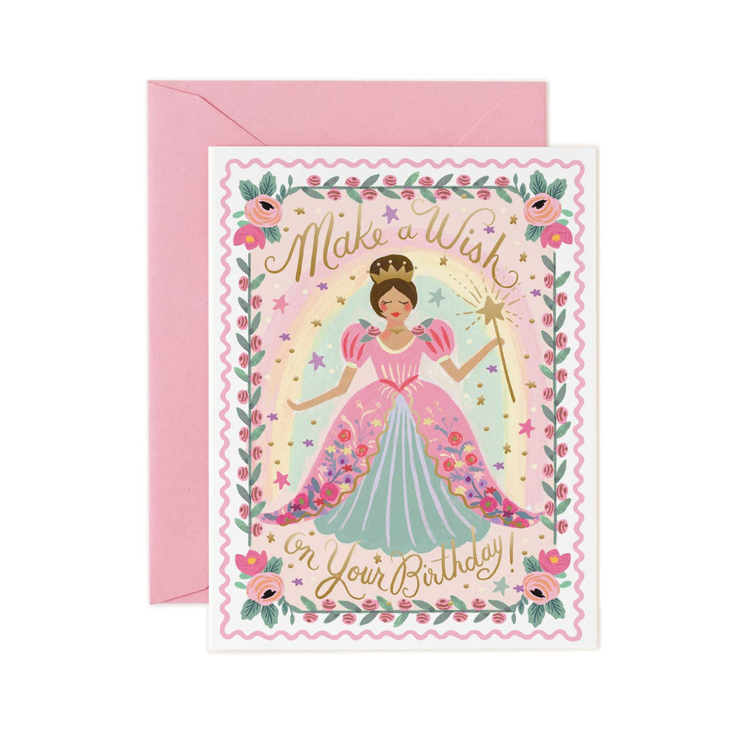 Princess Make a Wish Birthday Card