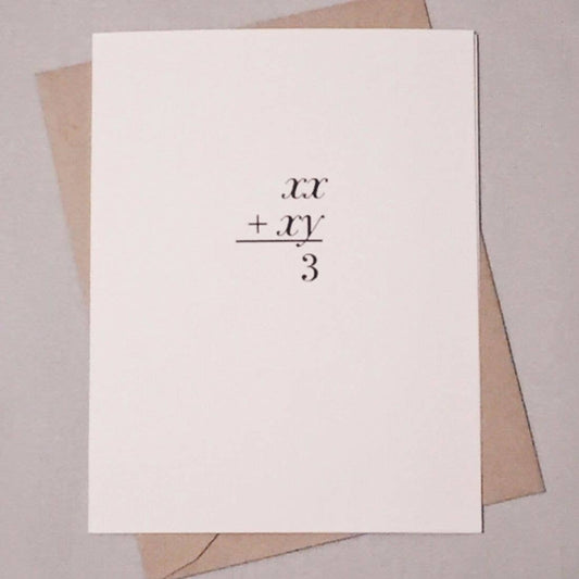 Xx Plus Xy Baby Math Card