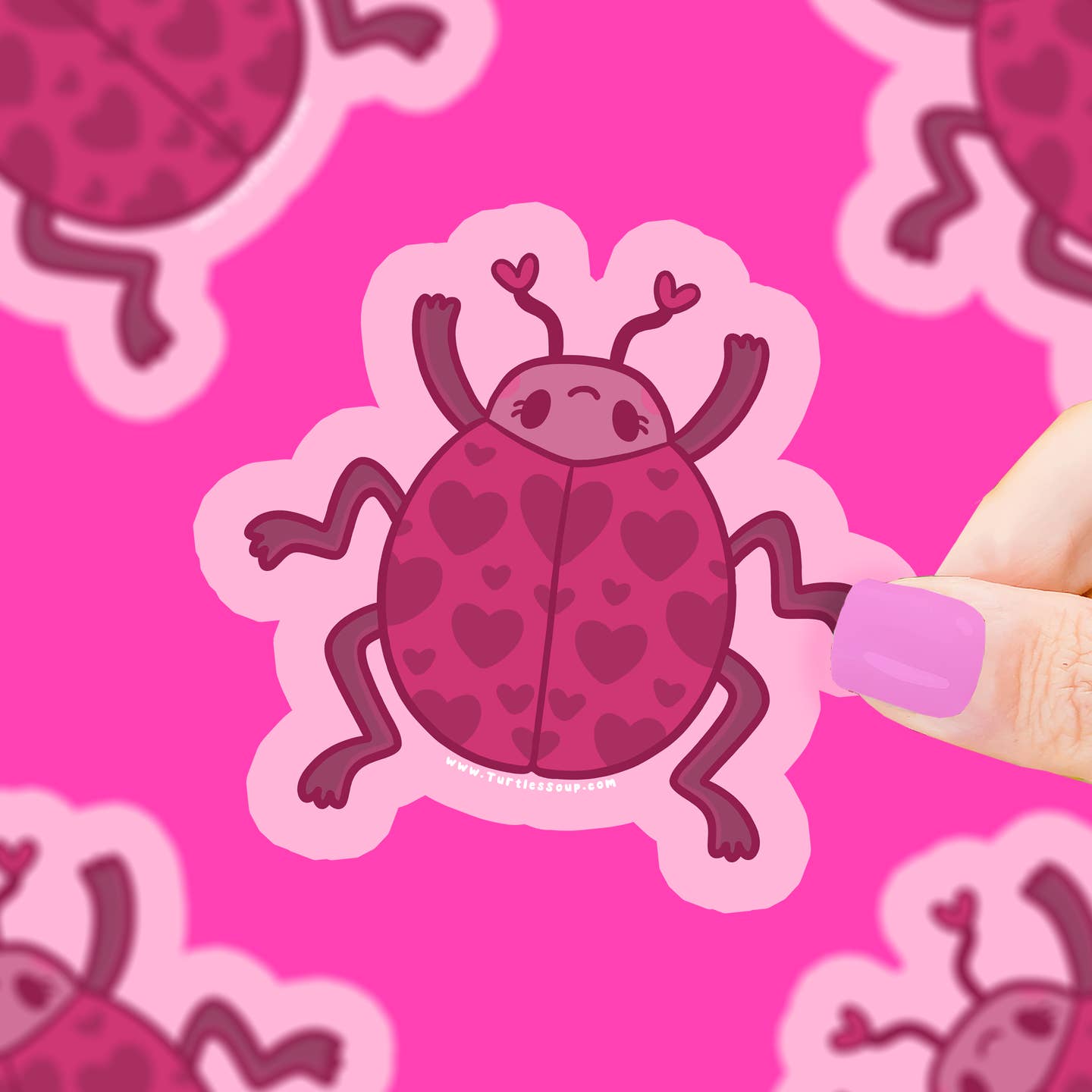 Lady Bug Love Vinyl Sticker