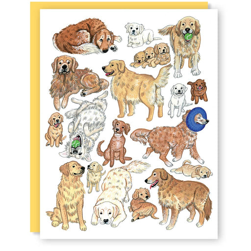 Golden Retrievers Blank Card