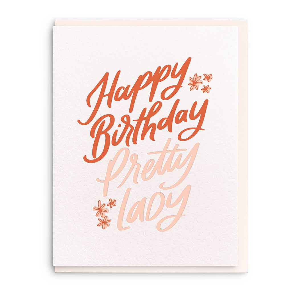 Pretty Lady Happy Birthday Card