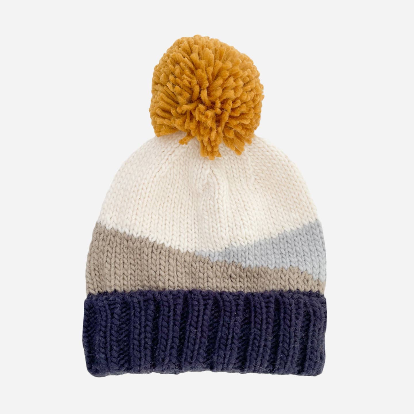 Navy Sunset Knit Baby Kids Hat