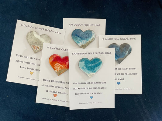 Ocean Pocket Hug Heart