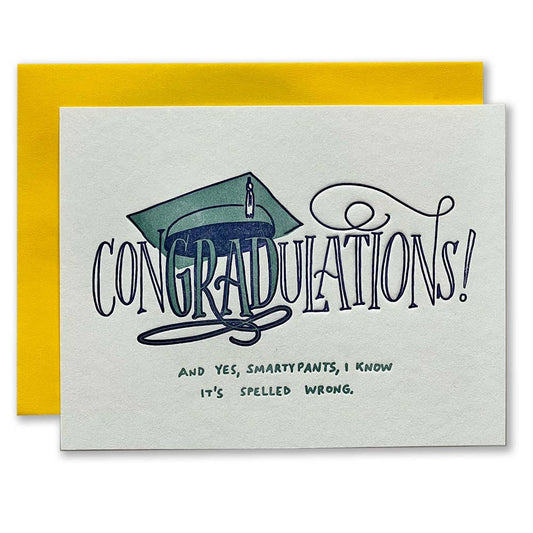 Congradulations Spelled Wrong Card
