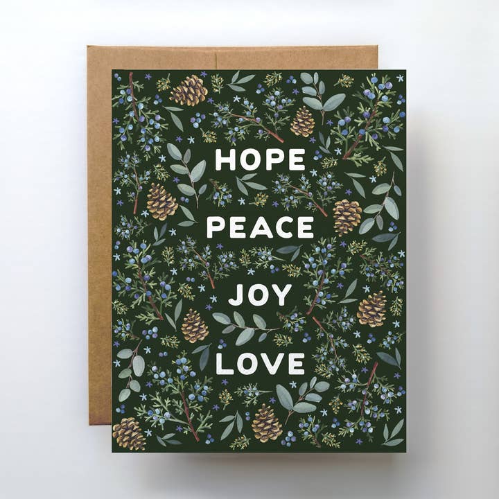 Hope, Peace, Joy, Love Card