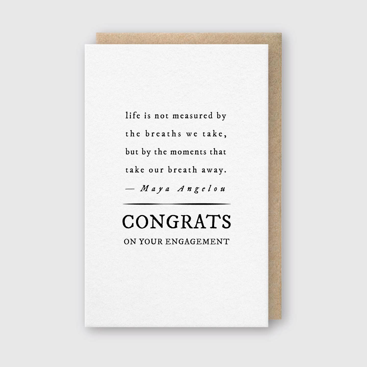 Congrats Engagement Maya Angelou Quote Card