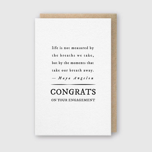 Congrats Engagement Maya Angelou Quote Card