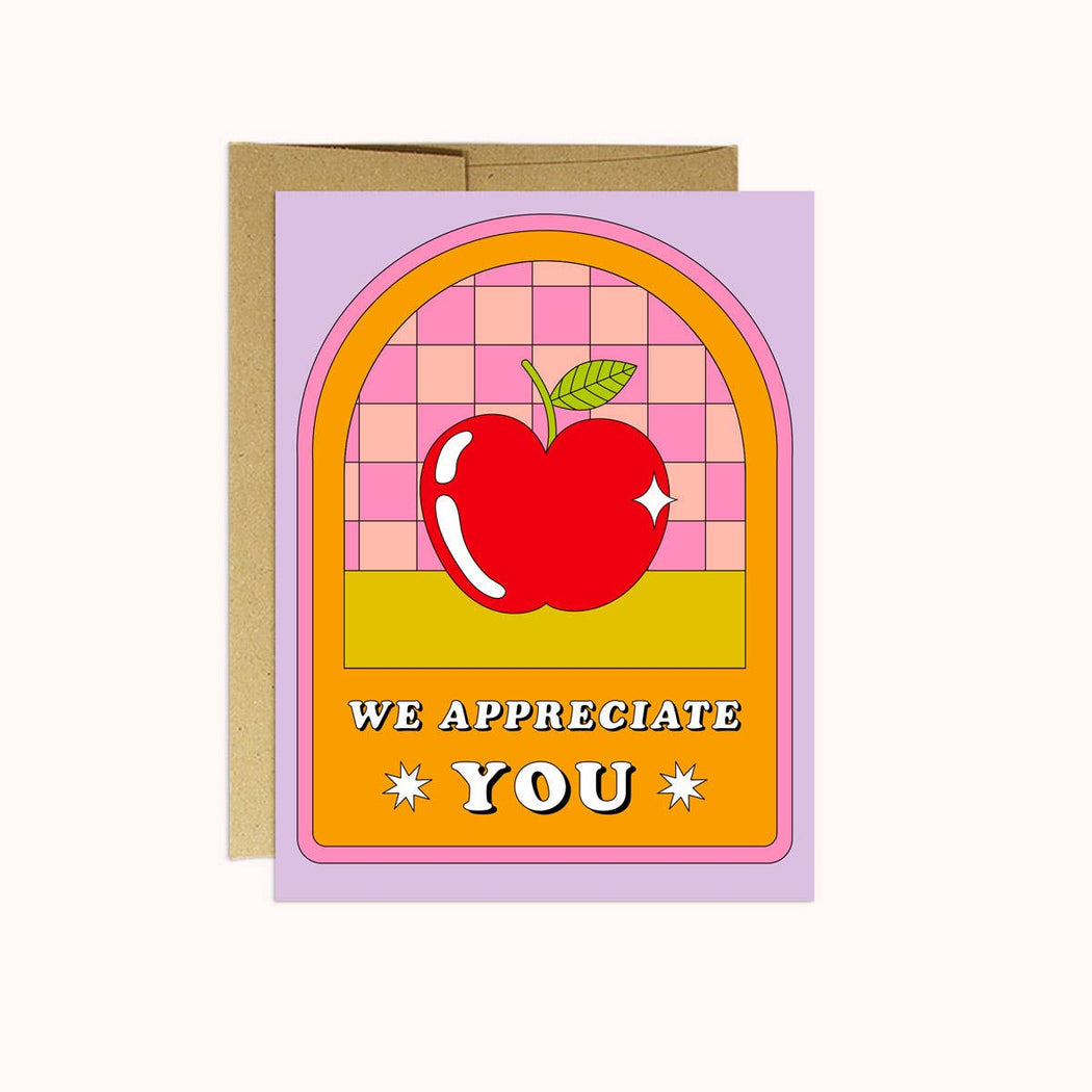 We Appreciate You Apple Teacher Card