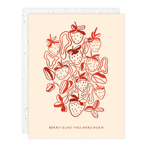 Strawberries Berry Glad You Were Born Card