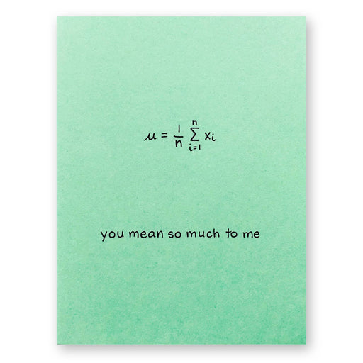 You Mean So Much to Me Equation Card