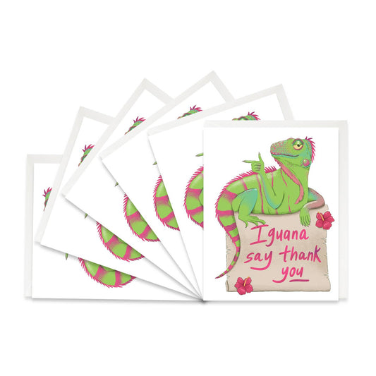Iguana Say Thank You Card