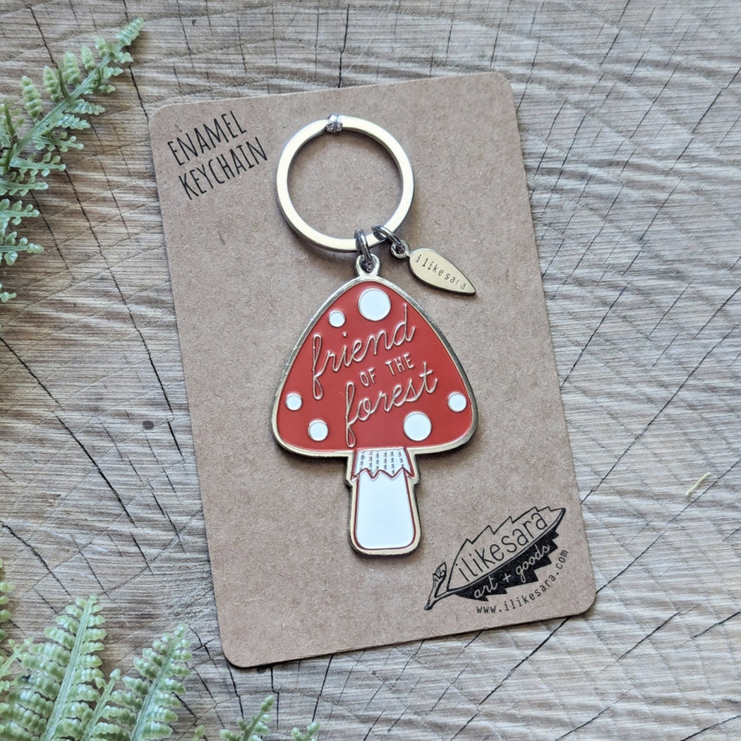 Friend of the Forest Mushroom Keychain