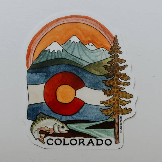 Colorado C Sign & Fish Sticker