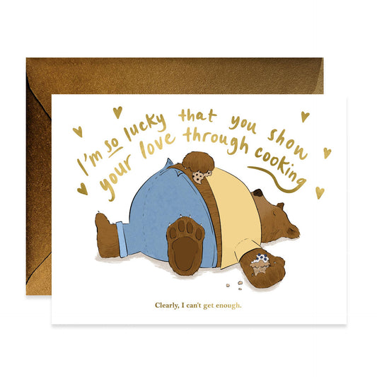 Lucky Bear Show Your Love Through Cooking Card