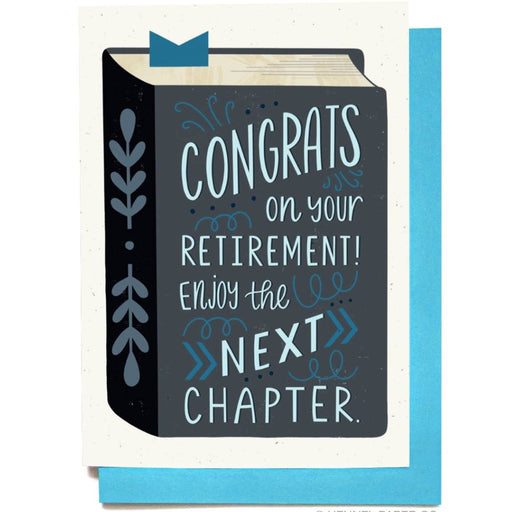 Congrats Retirement Next Chapter Book Card