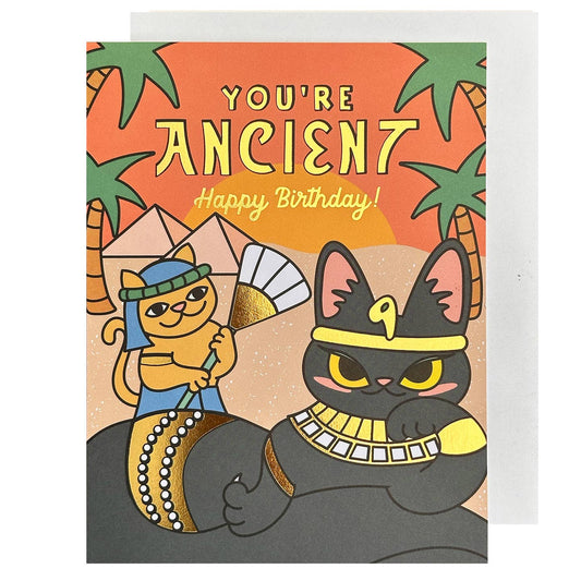 Ancient Egypt Cat Birthday Card