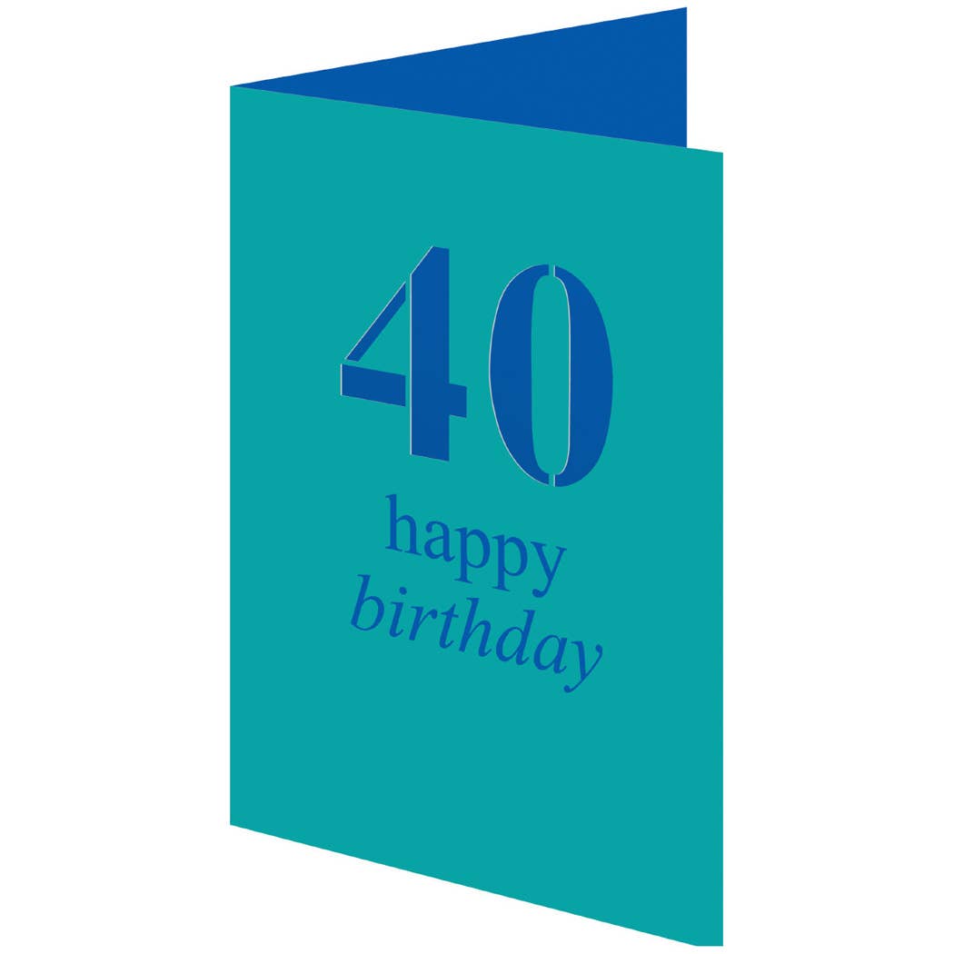 40 Birthday Petite Lasercut Card