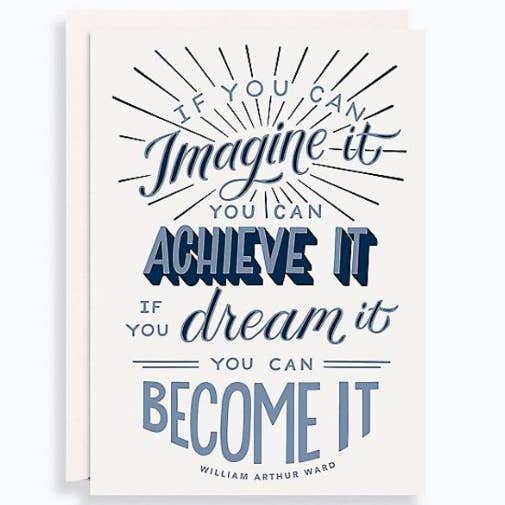 Imagine Achieve Dream Graduation Card