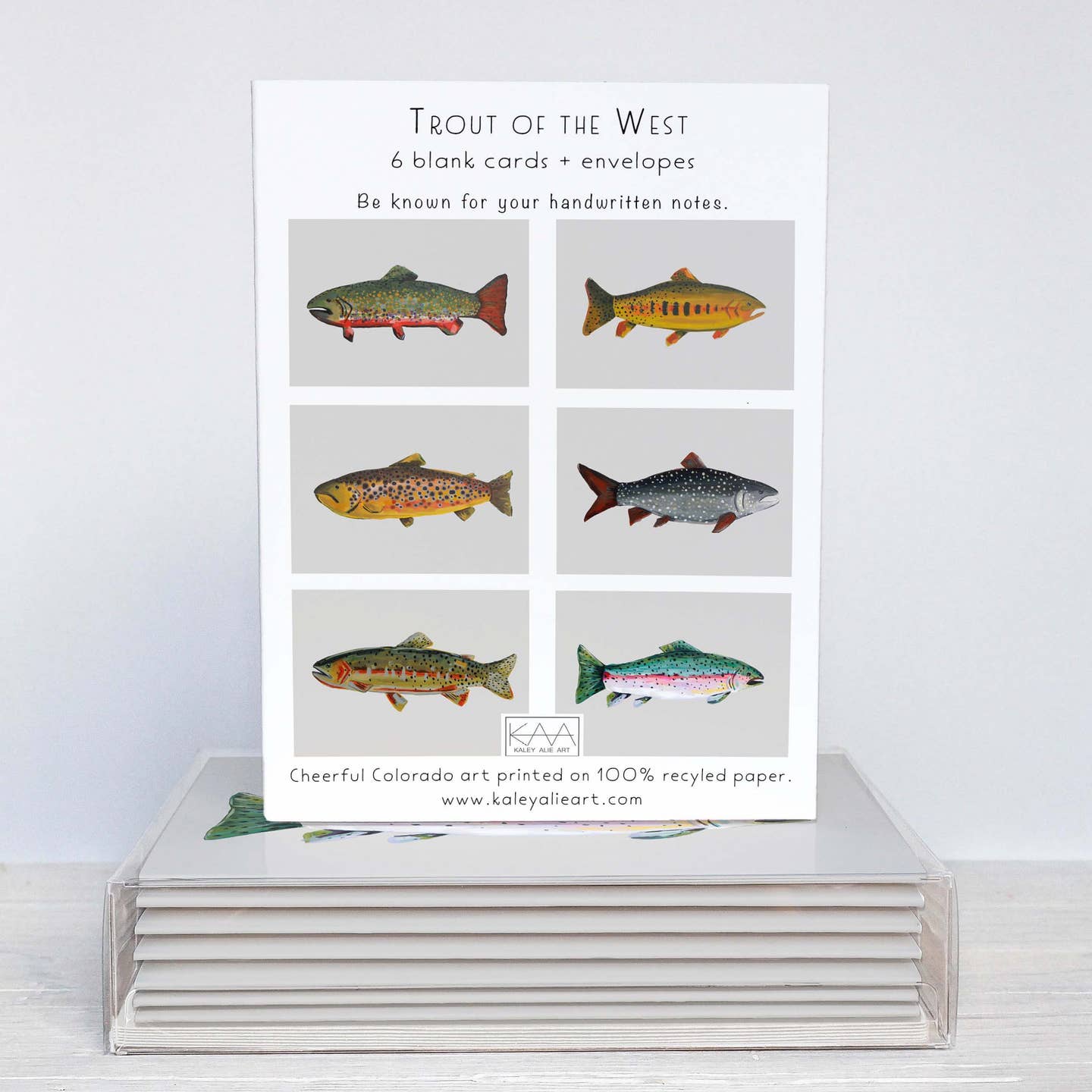 Trout of the West Assorted Blank Card Box of 6