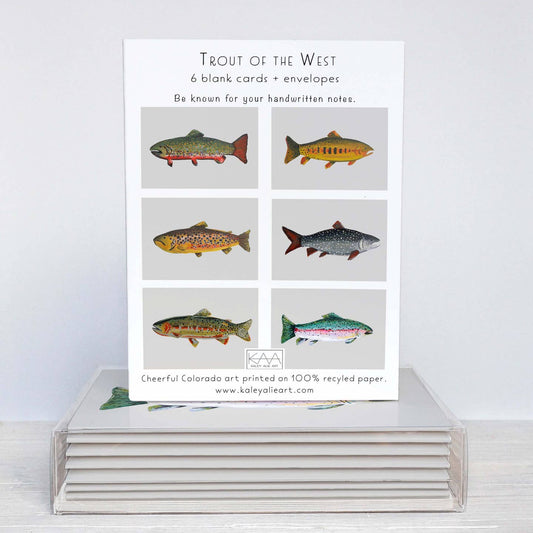 Trout of the West Assorted Blank Card Box of 6