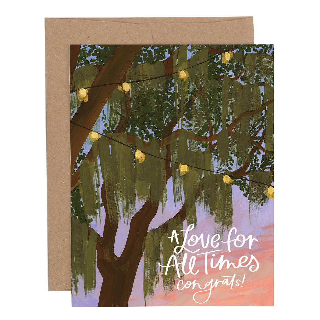 Spanish Moss Love for All Times Congrats Wedding Card