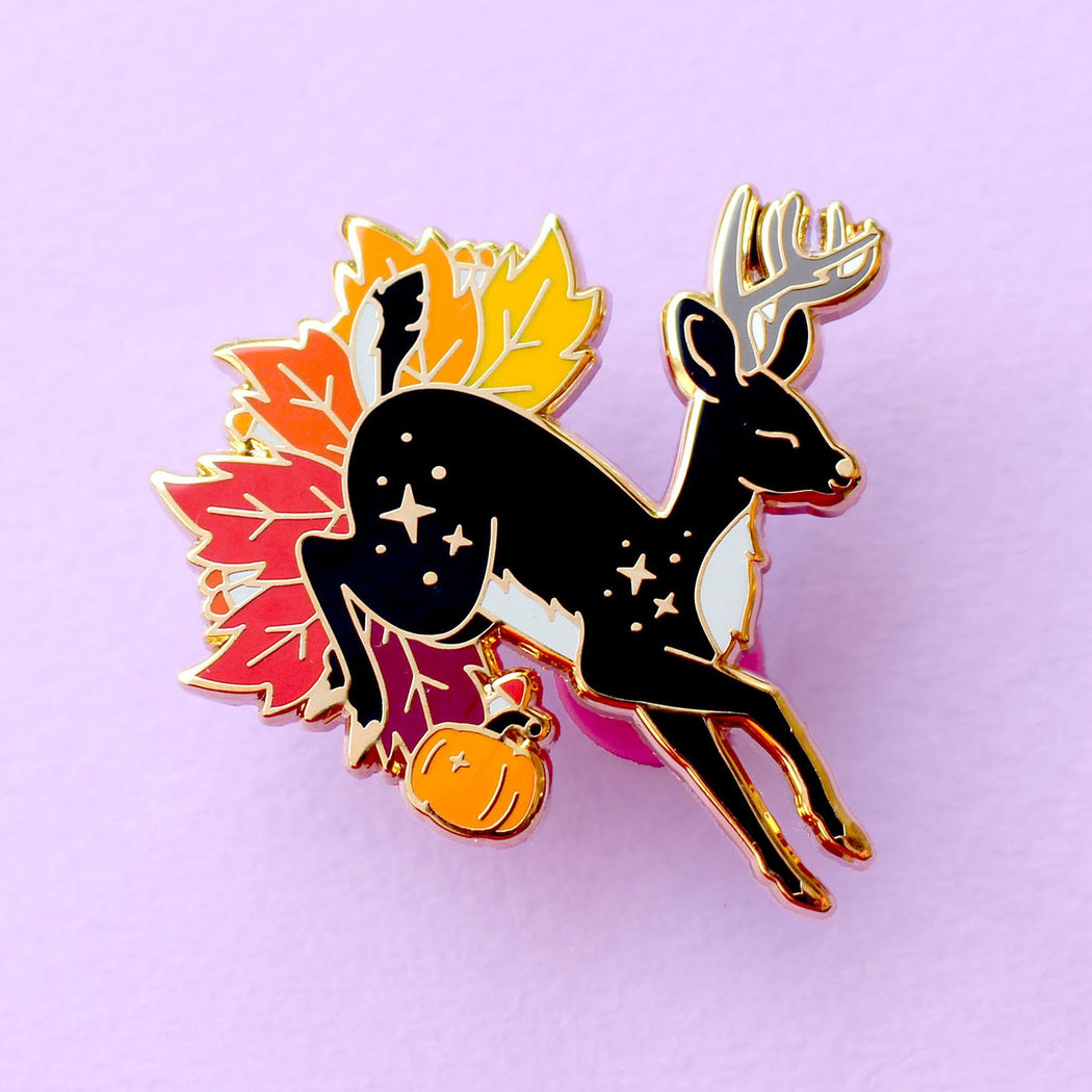 Autumn Fall Deer Enamel Pin