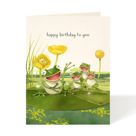 Frogcapella Happy Birthday Frogs Card