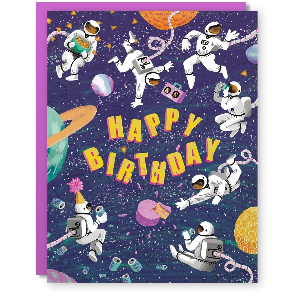 Astronauts Happy Birthday Card