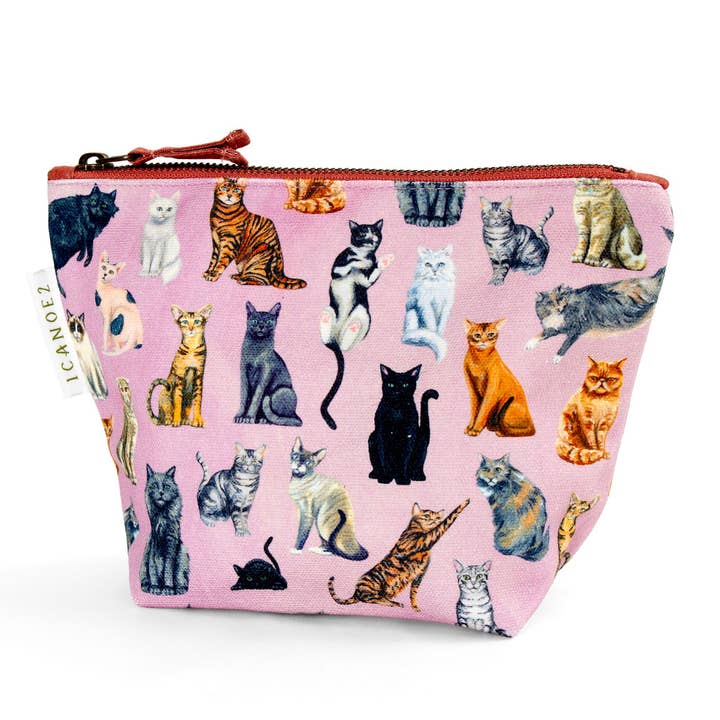 Feline Friends Cats Canvas Pouch