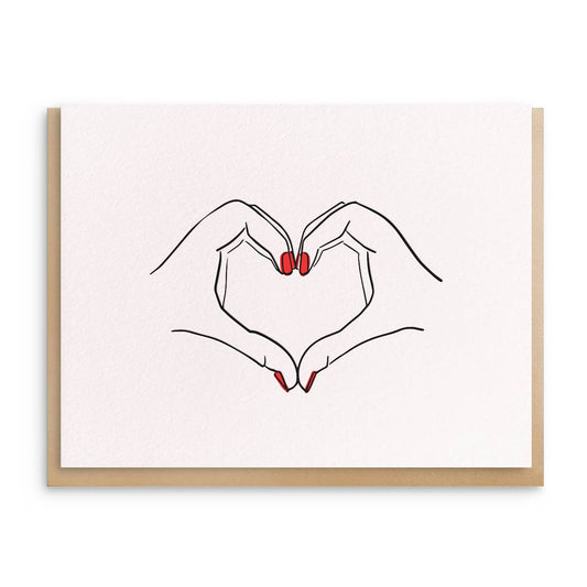 Heart Hands Love Card