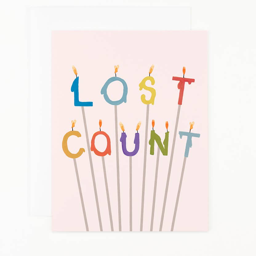 Lost Count Candles Birthday Card