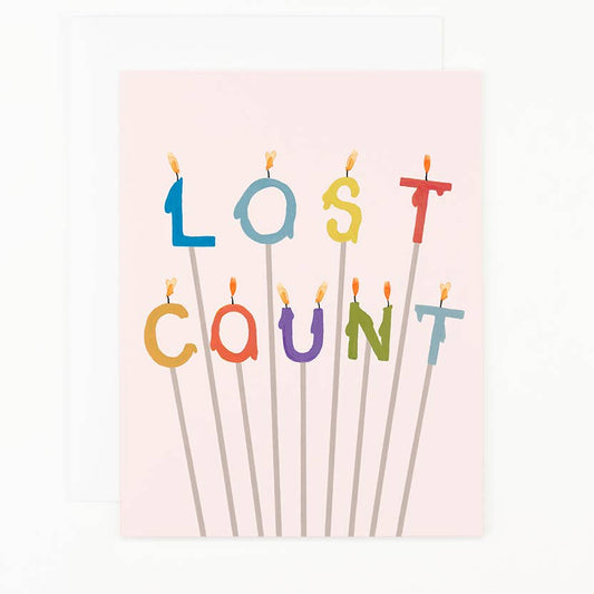Lost Count Candles Birthday Card