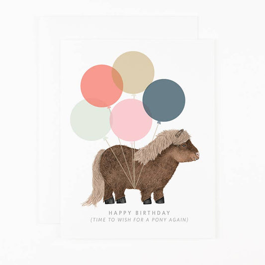Time To Wish For a Pony Again Birthday Card