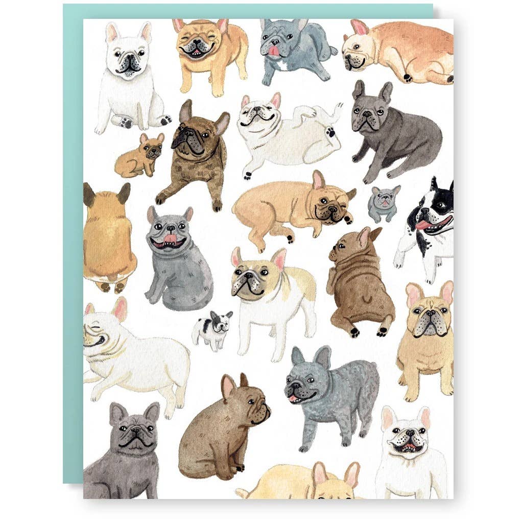 Frenchie Bulldog Dog Blank Card