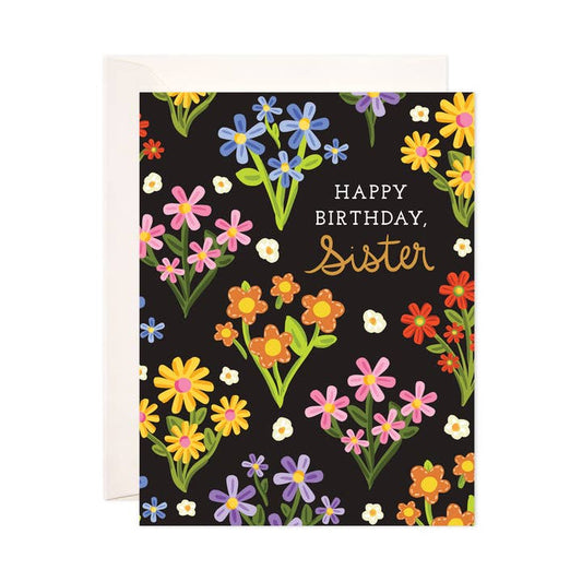 Floral Sister Birthday Card