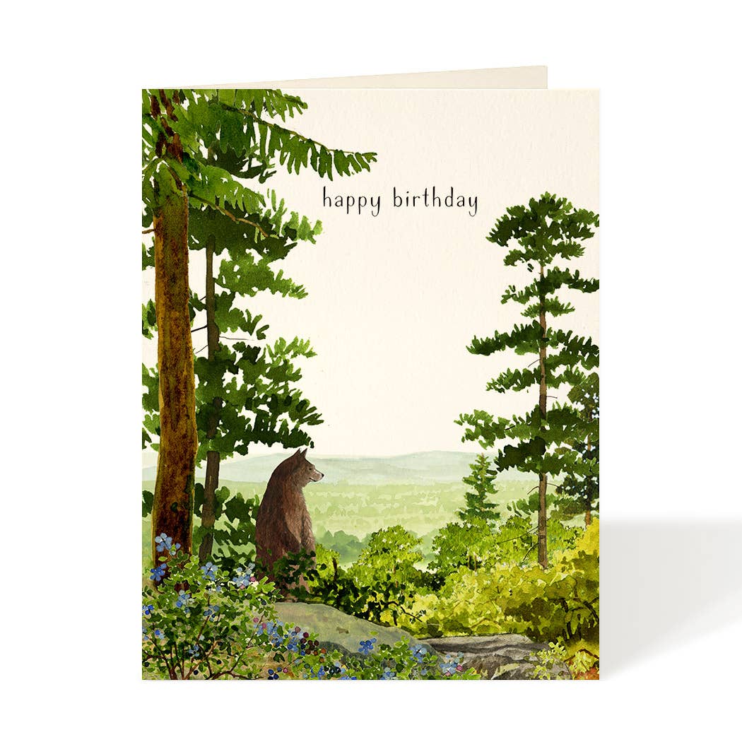 Bear Mountain Vista Happy Birthday Card