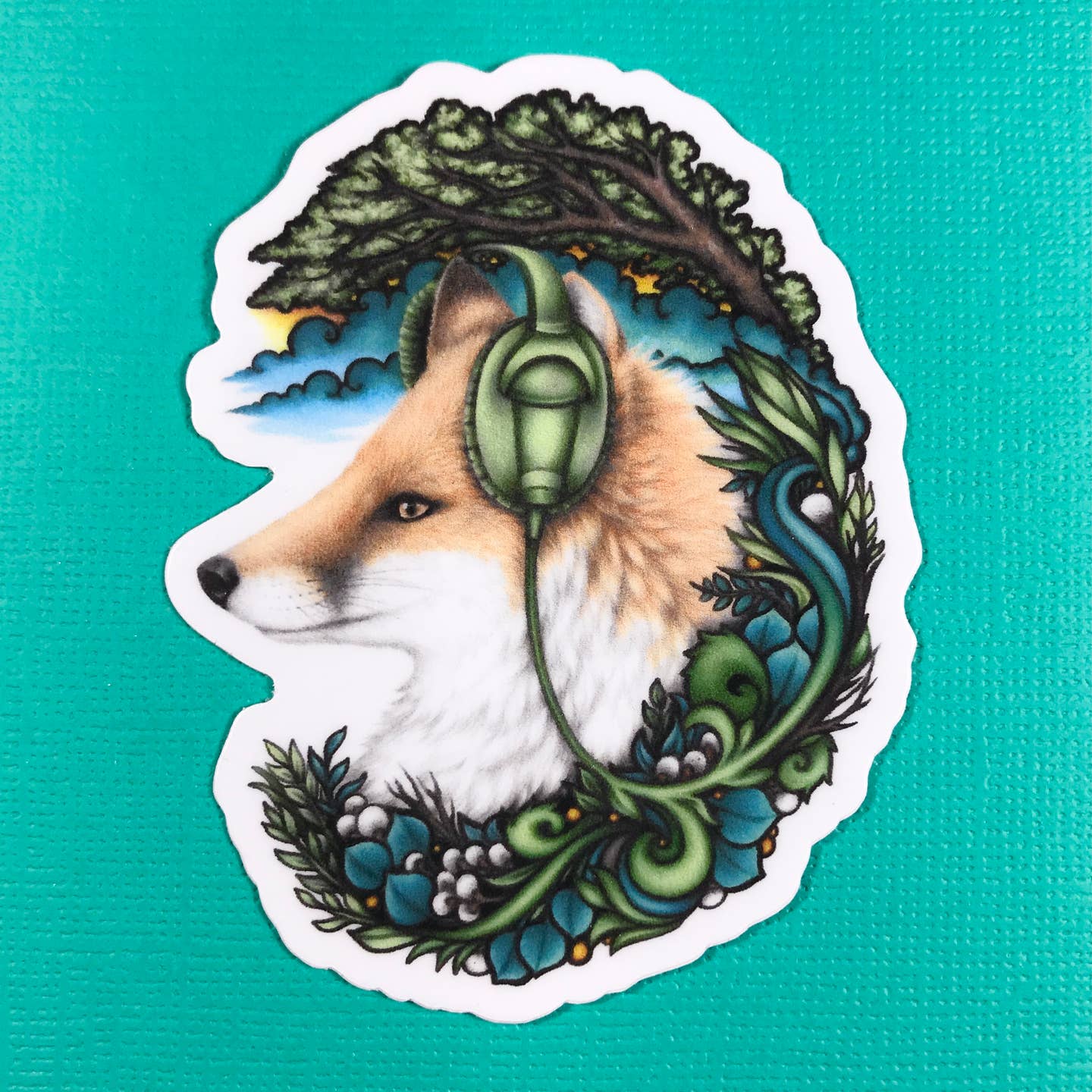 Music Fox Sticker