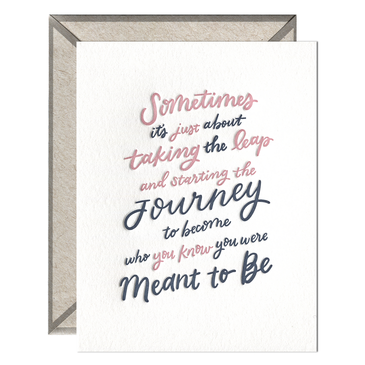 Taking the Leaps Starting Journey Meant to Be Card