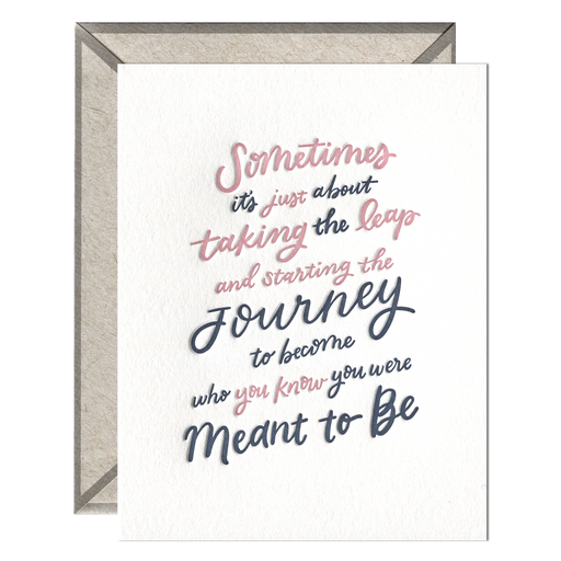Taking the Leaps Starting Journey Meant to Be Card