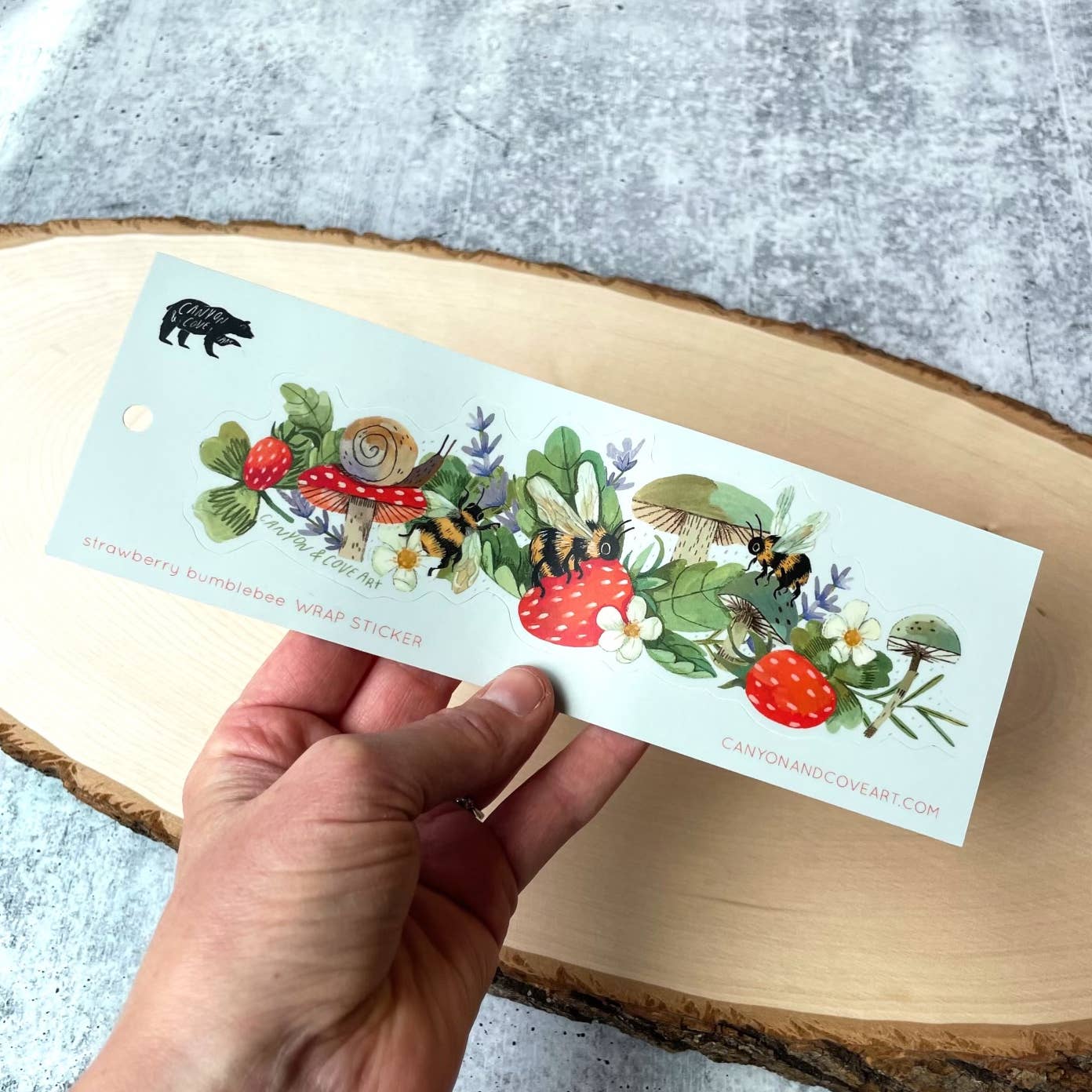 Strawberry Bumblebee Wrap Sticker