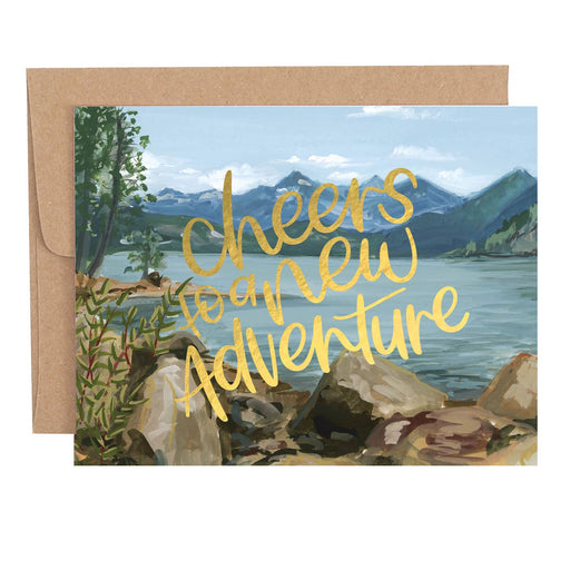 Cheers To a New Adventure Lake Congrats Card